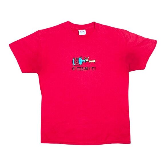 Vintage Y2K Hanes Guttermouth Tequila Worm Crew Neck Tee - Size Medium